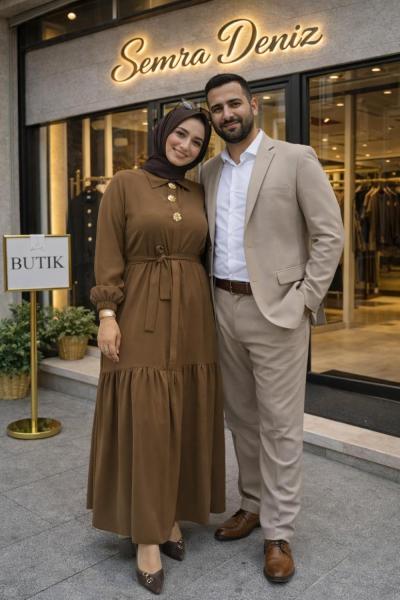 Adriana Elbise Kahverengi