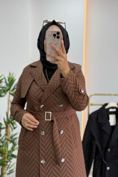 ASYA TRENÇ Kahverengi