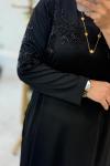 Boncuk Elbise Siyah