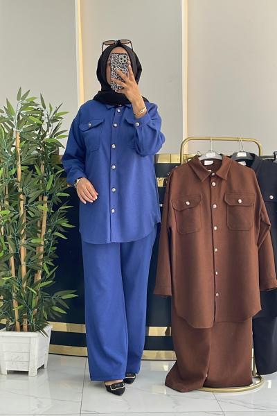 CEPLERİ DÜĞMELİ Mavi