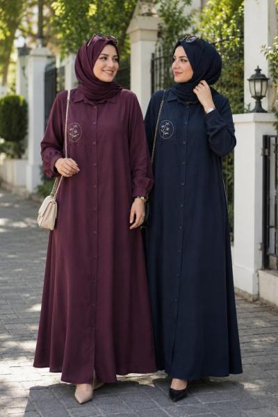 Dilanur Elbise Tunik Mürdüm
