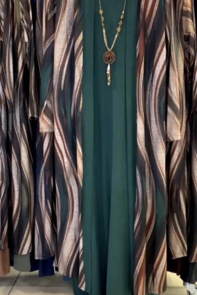 DİLARA İKİLİ ELBİSE  Yeşil