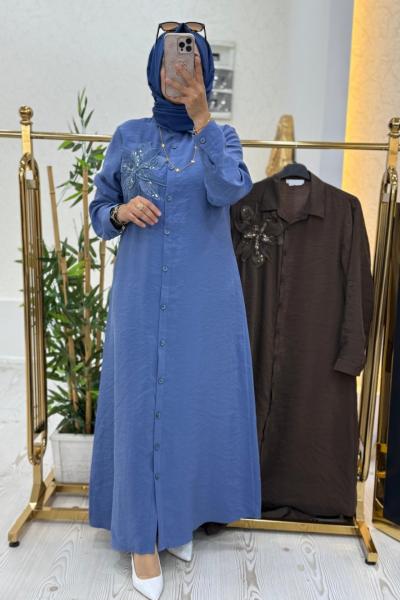 Eftalya Elbise Tunik Mavi