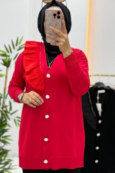 Eleni Hırka Kırmızı