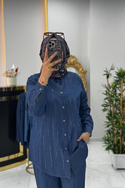 Emily Kot tunik  KOYU MAVİ