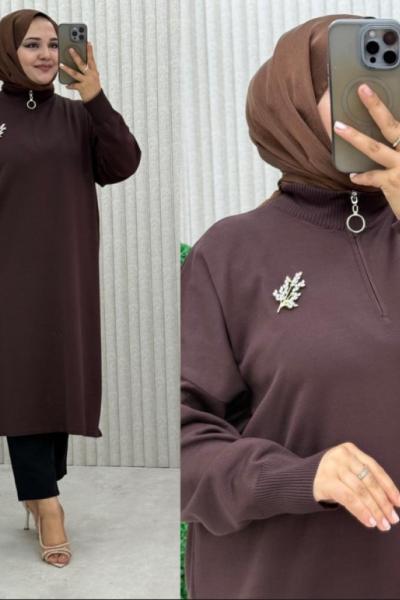 EVAY TUNİK Kahverengi