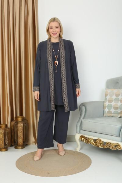 Filiz 3 lu Takım  Gri