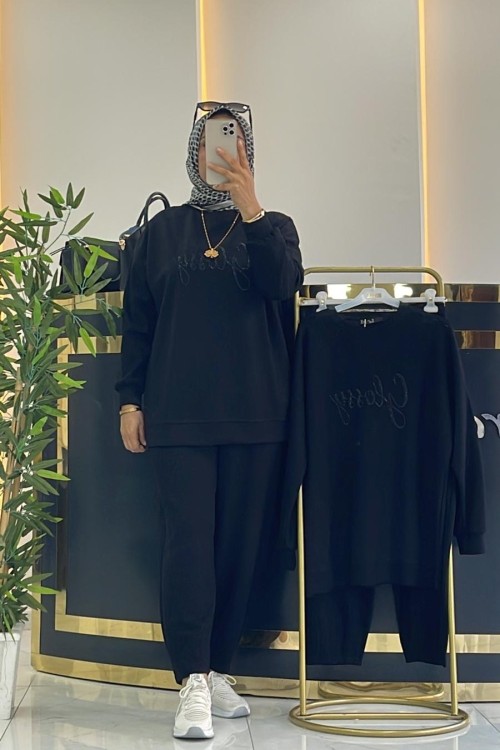 GLOSSY TAKIM Siyah
