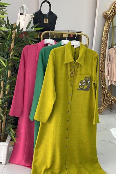 HAMİDE TUNİK KAP Yağ Yeşili