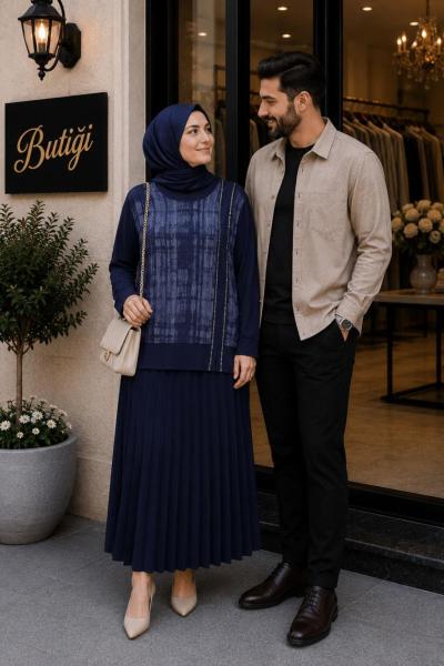 Hicran Etekli Takım Lacivert