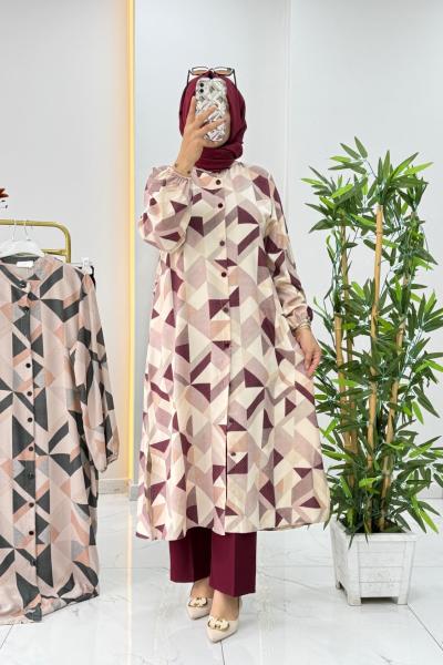 Jolie Pantolon Takım  Bordo