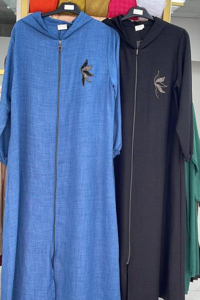 KAPŞONLU FERACE Mavi