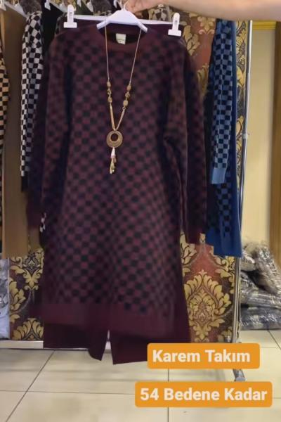 Karem triko takım  Bordo