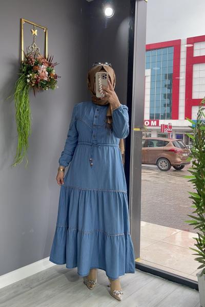 Kot Elbise  Açık Mavi