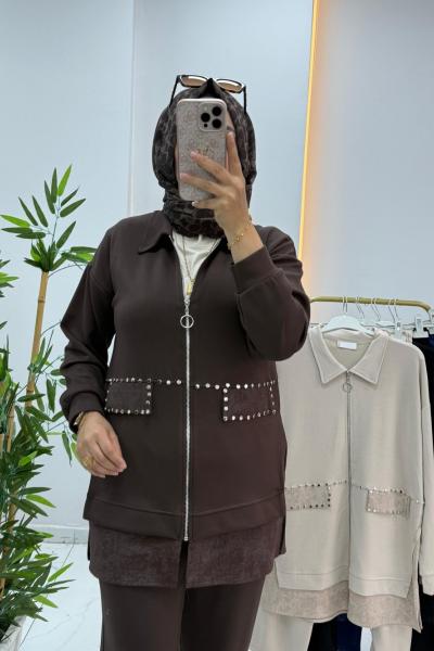 Lara Takım Kahverengi