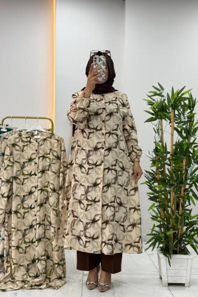 LENA Pantolonlu Takım  Bordo