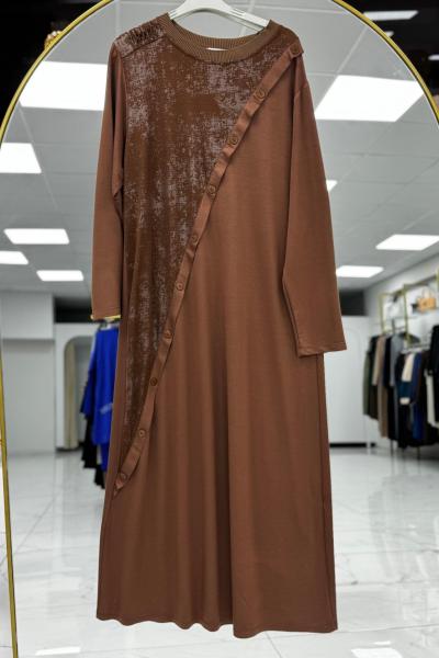 LİNDA ELBİSE  Kahverengi