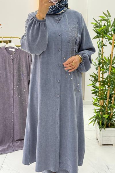 Megan Taşlı Takım  Mavi