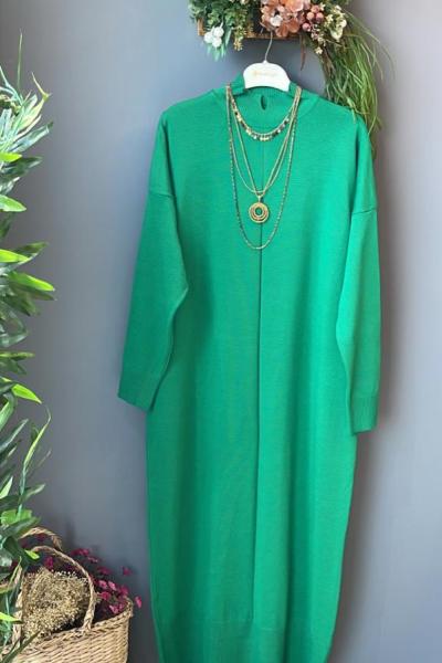 Merve Merserize Elbise Yeşil