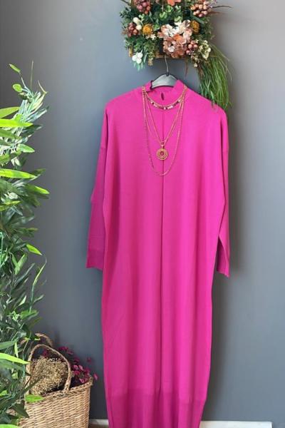 Merve Merserize Elbise Pembe