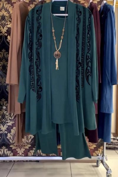 MÜZEYYEN ÜÇLÜ TAKIM Yeşil