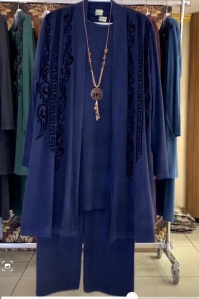 MÜZEYYEN ÜÇLÜ TAKIM  Lacivert