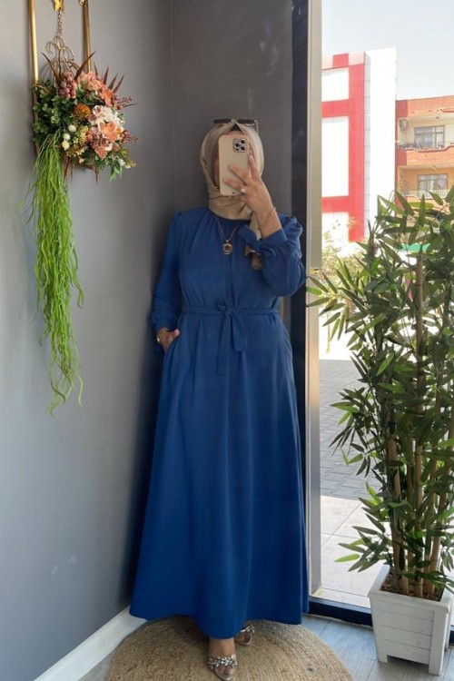 Naciye Elbise indigo