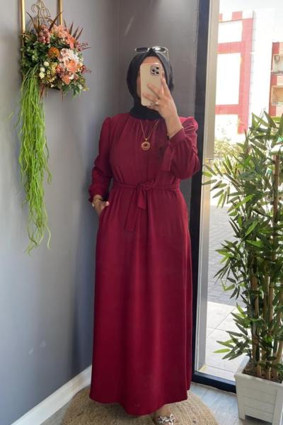 Naciye Elbise Bordo