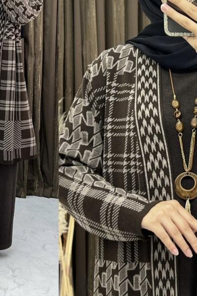 NADİDE ÜÇLÜ TAKIM  Kahverengi