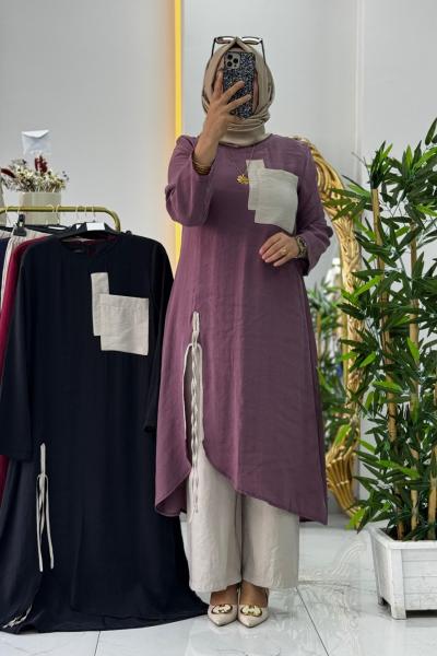 Nazar Pantolon Takım Gül