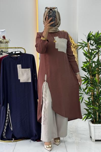 Nazar Pantolon Takım Kahverengi