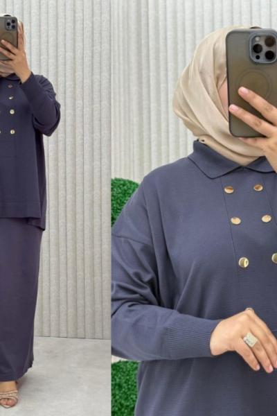 NÜYANS ETEKLİ TAKIM Antrasit