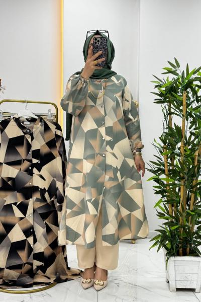 Pamela Pantolonlu Takım Mint Yeşili