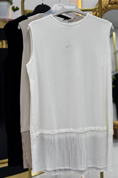 PLİSELİ İÇLİK Beyaz