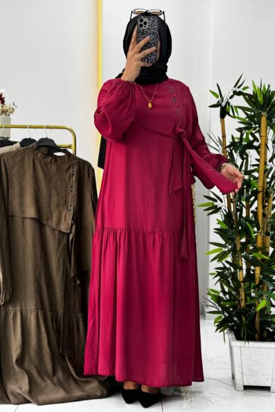 Rozalin Elbise  Bordo