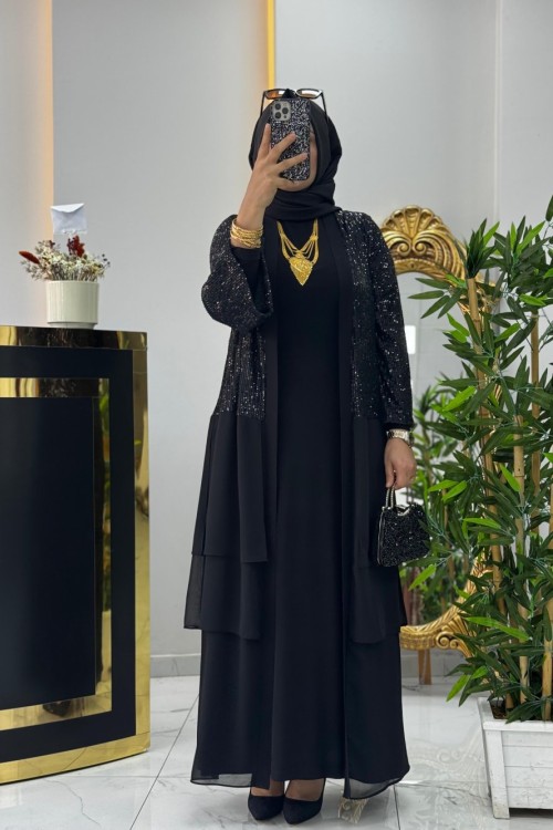 Rüya İkili Abaya Siyah
