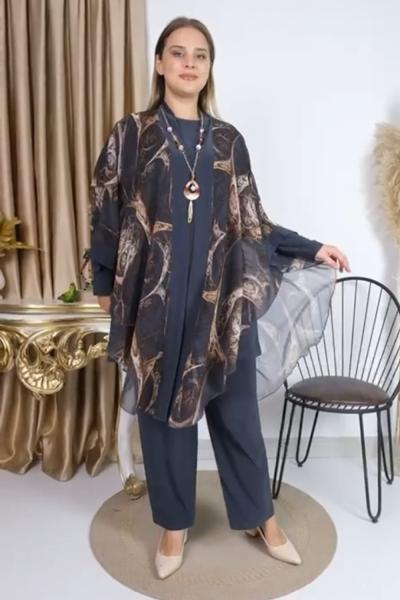 SARAY 3 LÜ TAKIM Gri