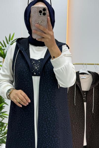 Serap 3’lü Takım Lacivert