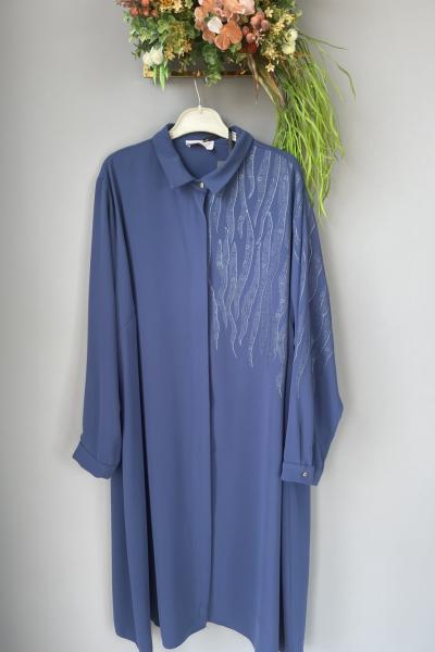 Su Yolu Tunik Saks Mavisi