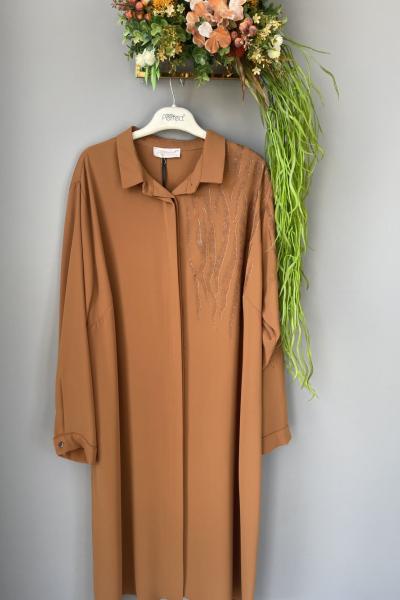 Su Yolu Tunik Hardal Sarısı