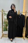 SULTAN PAYETLİ ELBİSE Siyah