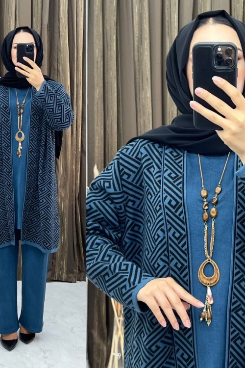 YAREN ÜÇLÜ TAKIM indigo