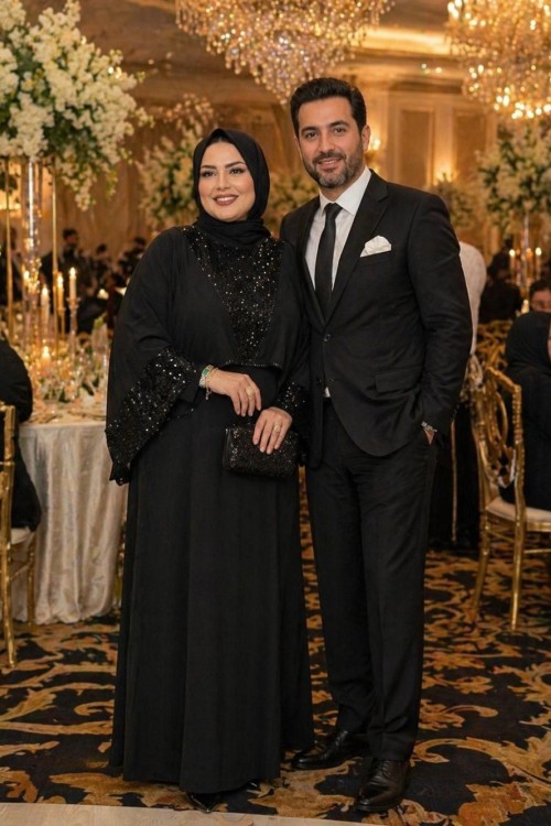 Zerafet Payetli Abaya Siyah
