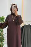 Zerine Elbise  Kahverengi