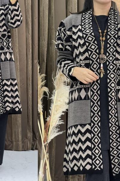 ZİKZAK ÜÇLÜ TAKIM Siyah