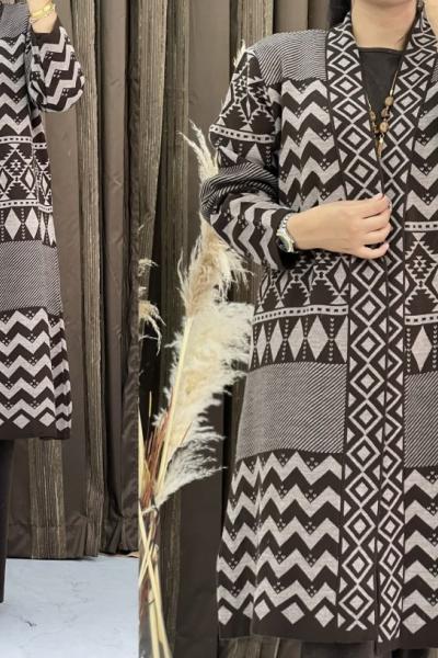 ZİKZAK ÜÇLÜ TAKIM Kahverengi