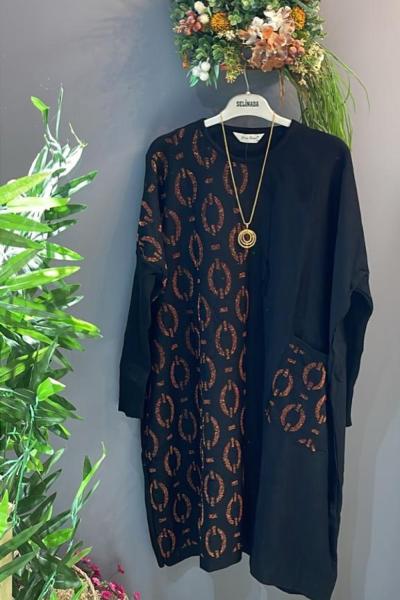 Zincir Detay Cepli Siyah Kahverengi