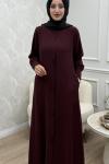 Afra Elbise Bordo