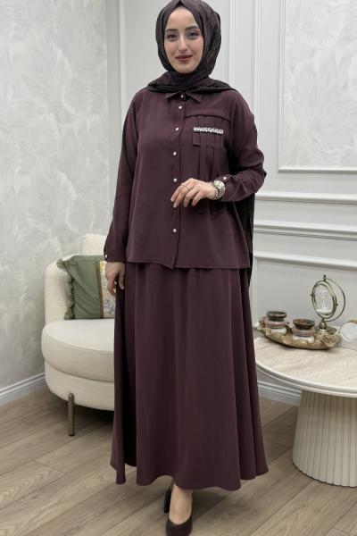 Gül Etek Takım Mürdüm