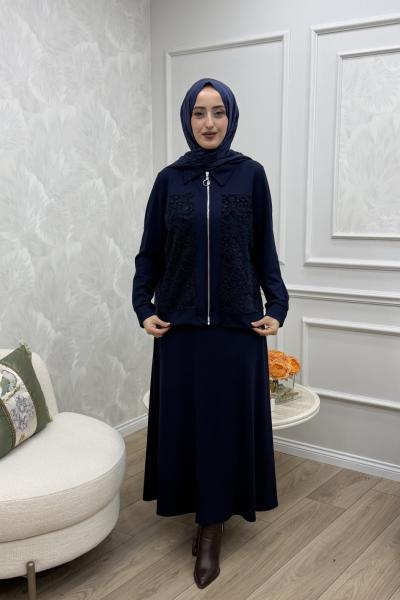 Gülay Etek Takım Lacivert